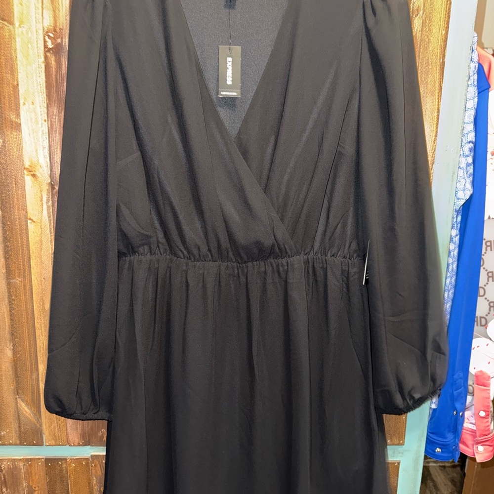 Express Black Long Sleeve Dress
